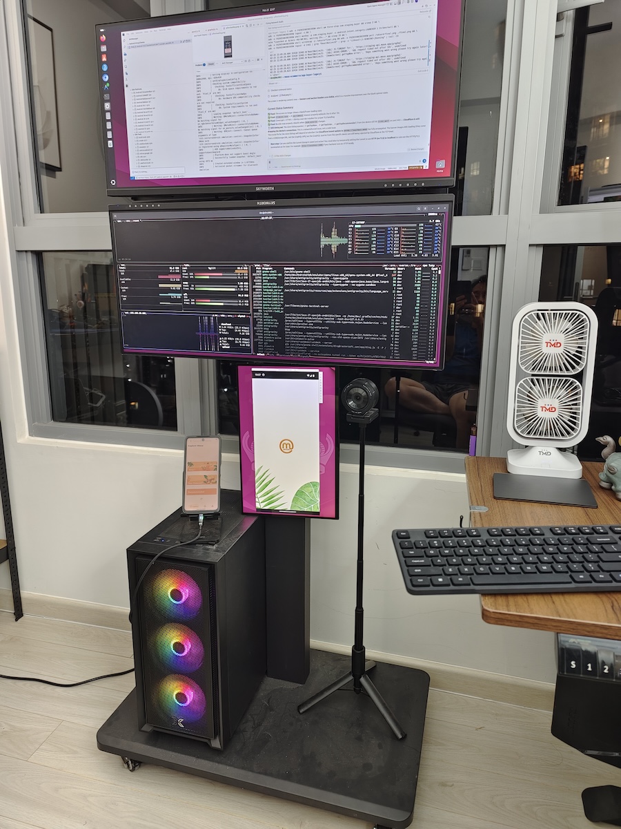 Antigravity on a i7 chip 12GB RAM, 32GB GFX 3060 running Ubuntu