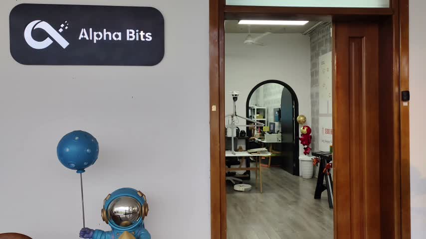 AlphaBits Office Lobby - Modern workspace with comfortable seating